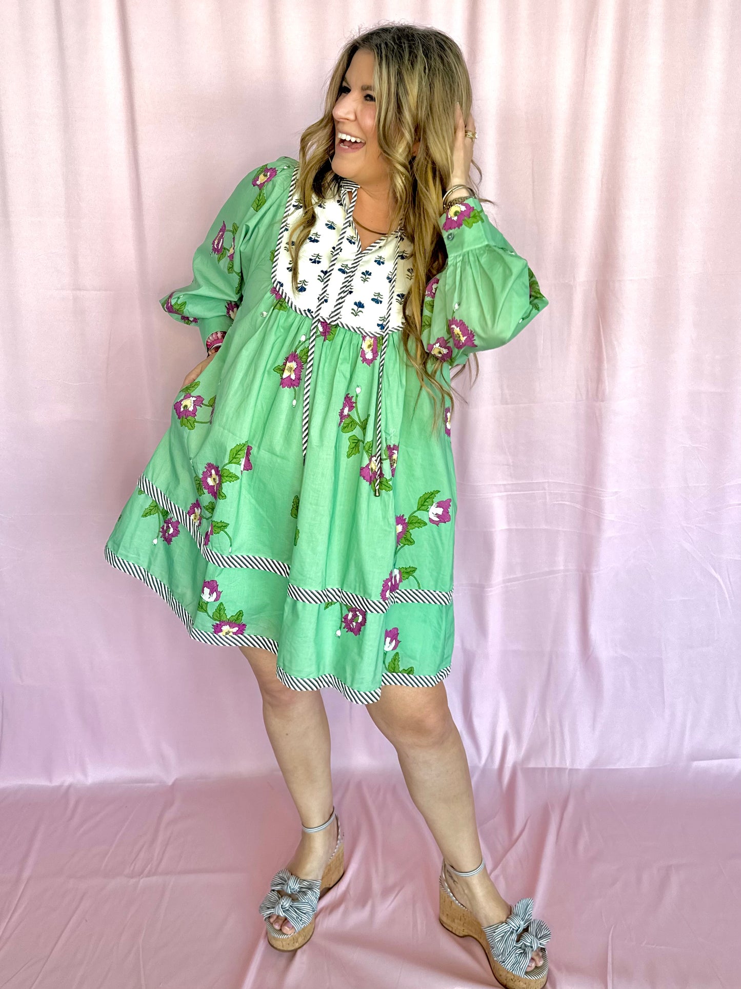 Blair Mixed Print Dress