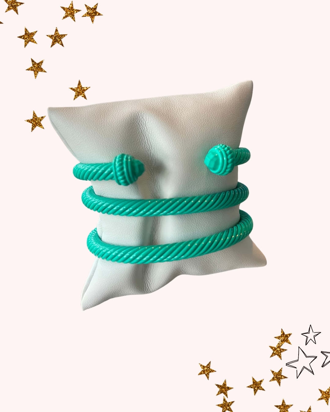 Daphne Cable Bracelet in Teal